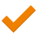checkmark orange icon