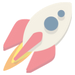 faded rocket launching icon