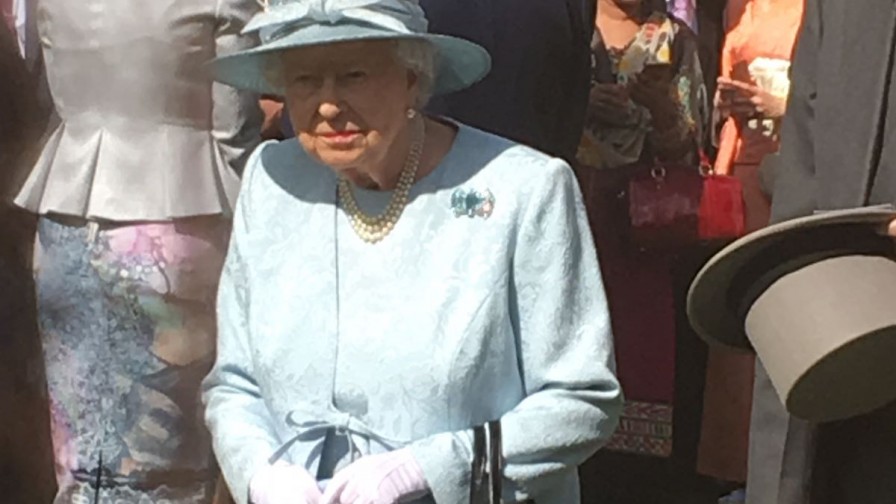Queen Elizabeth greeted the guests attending her garden party