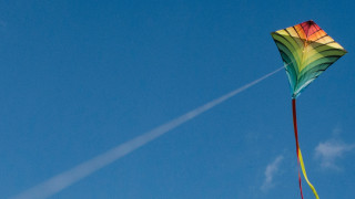 Flying colourful kite