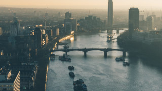 london in morning mist